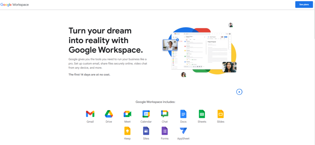 Google Workspace (Google Drive)
Best for: Collaboration and storage in one